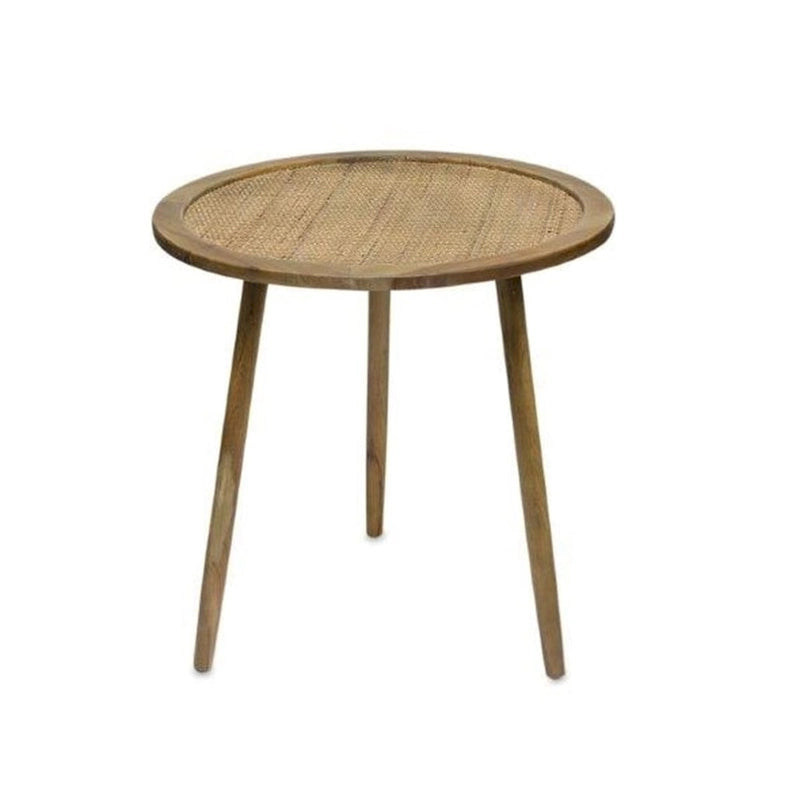 Set of Three 24" Brown Round End Tables