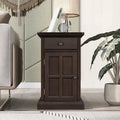 End Table Side Table with USB Ports and One Multifunctional Drawer with cup holders