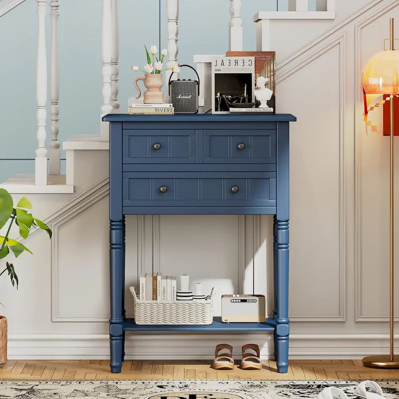 Narrow Console Table(Navy)