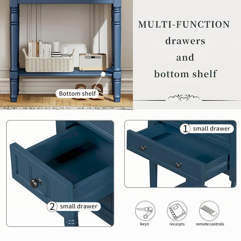 Narrow Console Table(Navy)