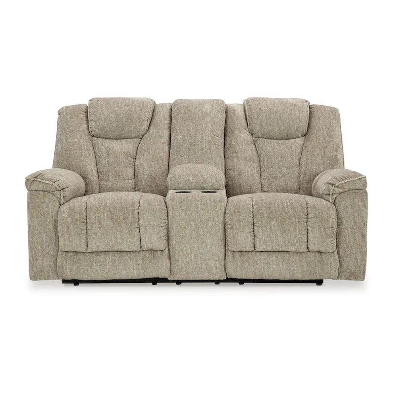 Elektrisch verstellbares 2-Sitzer-Sofa mit verstellbarer Kopfstütze und LED, Beige, 76 Zoll