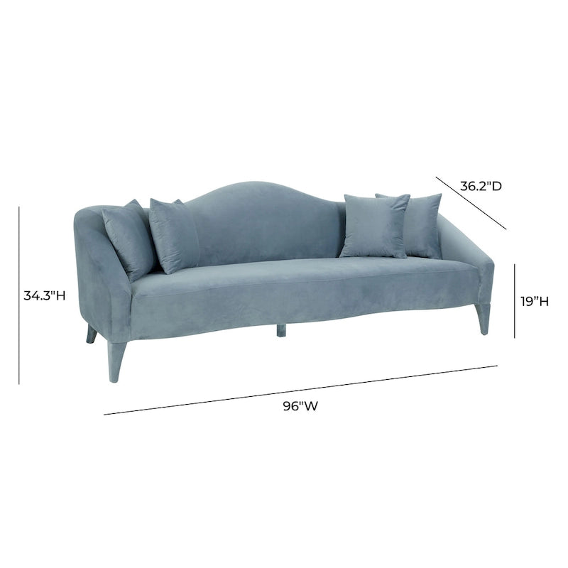 Velvet Sofa - 96W x 36.2D x 34.3H