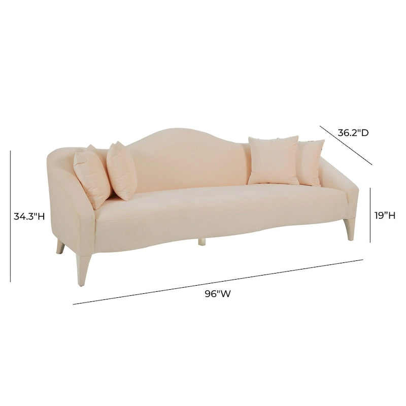 Velvet Sofa - 96W x 36.2D x 34.3H