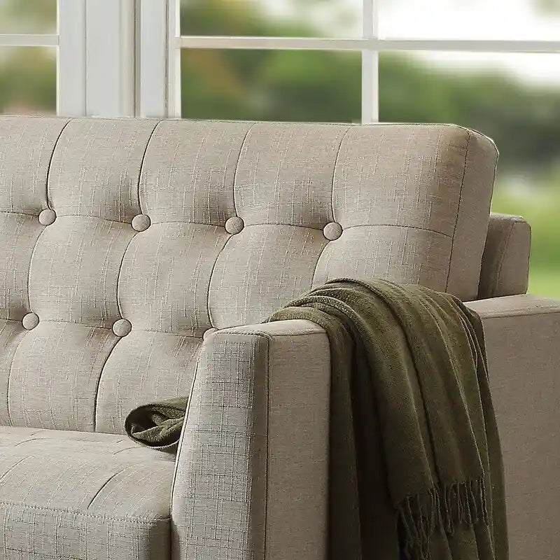 Multicolor Tufted Square Arm Loveseat 33 inches Wide