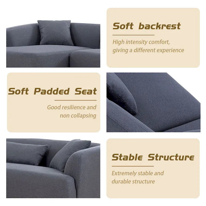 102" L-Shape Sectional Sofa Couch