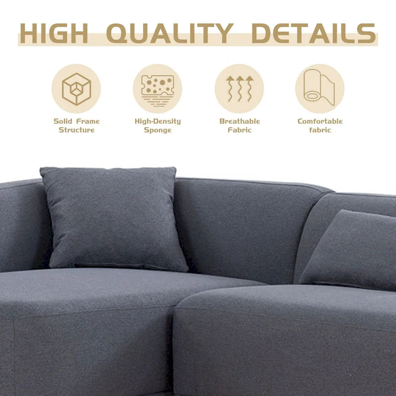 102" L-Shape Sectional Sofa Couch