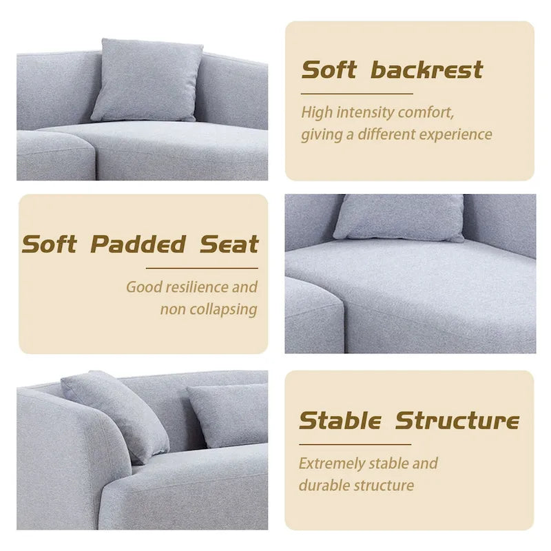 102" L-Shape Sectional Sofa Couch