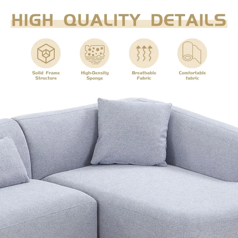 102" L-Shape Sectional Sofa Couch
