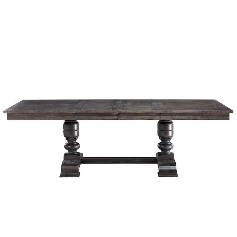 95-inch Extendable Dining Table, Distressed Washed Espresso