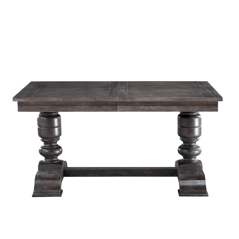 95-inch Extendable Dining Table, Distressed Washed Espresso