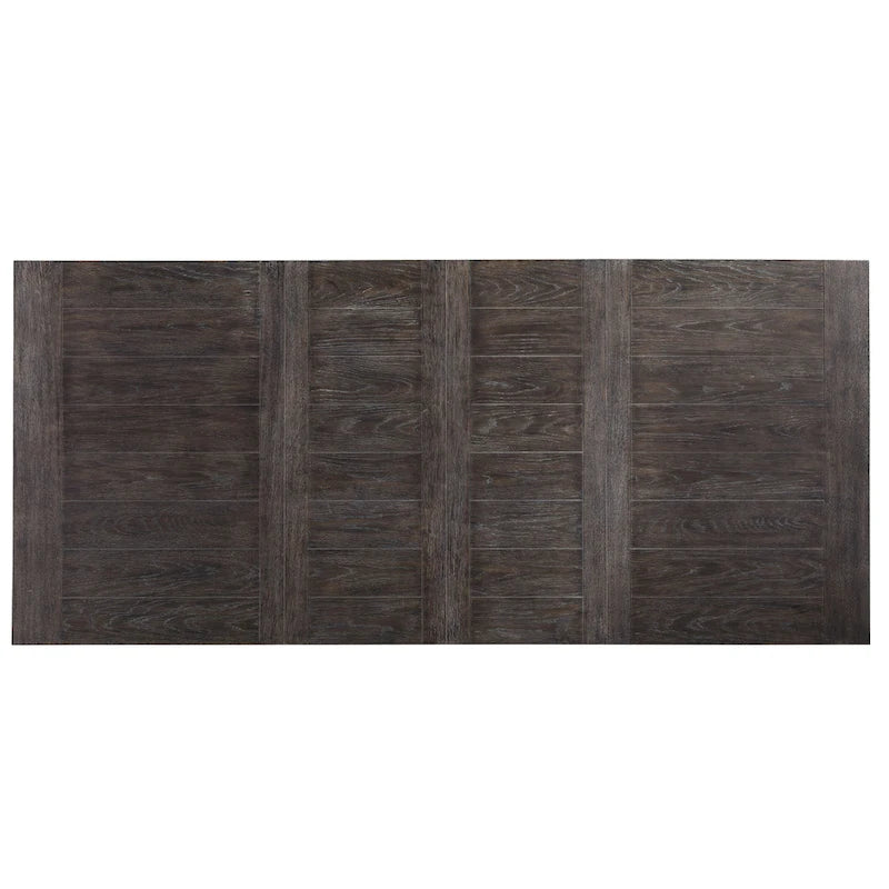 95-inch Extendable Dining Table, Distressed Washed Espresso