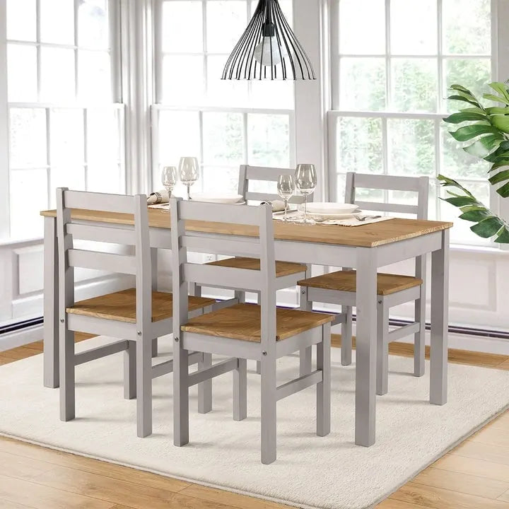 Solid Pine Wood Dining Table, 59-inch