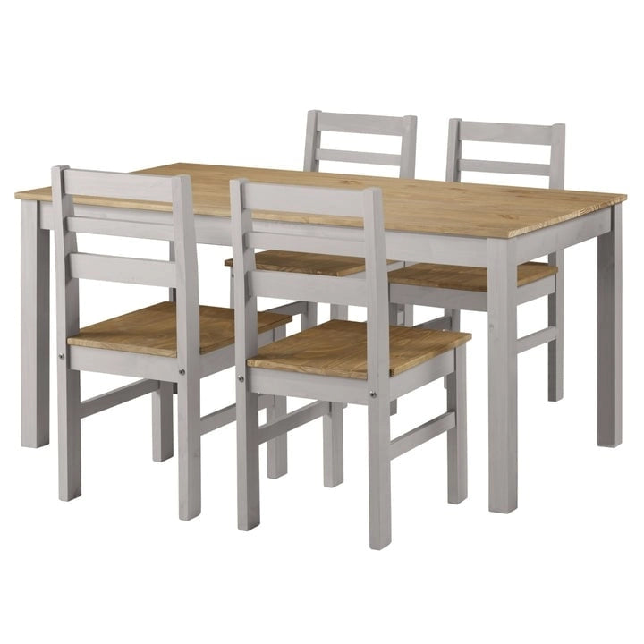 Solid Pine Wood Dining Table, 59-inch