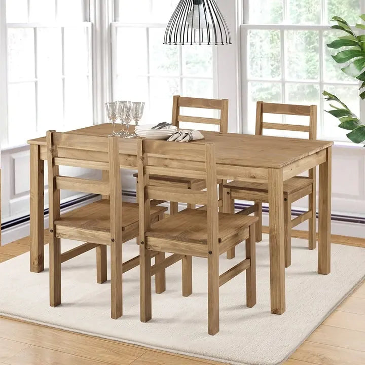 Solid Pine Wood Dining Table, 59-inch