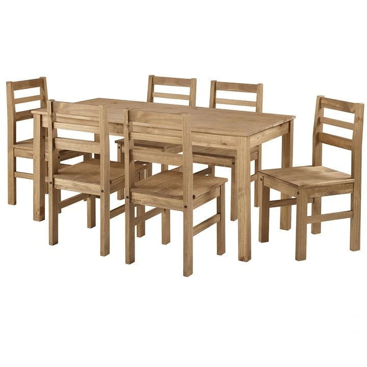 Solid Pine Wood Dining Table, 59-inch