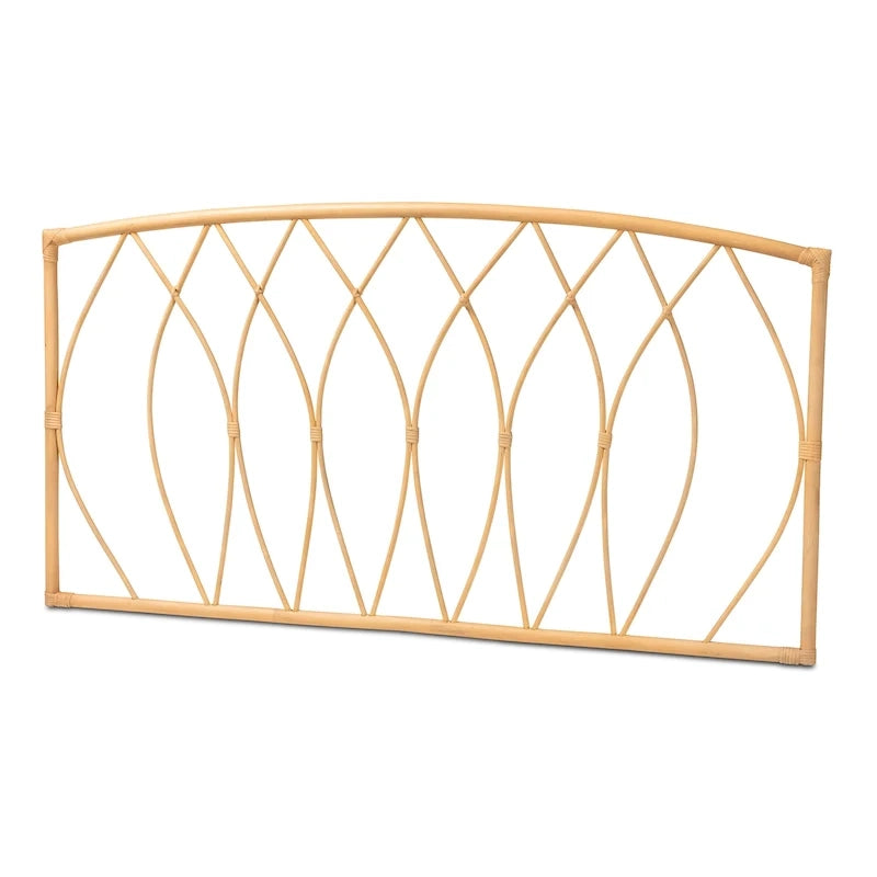 Modern Bohemian Natural Rattan Wall-Mountable Headboard - Queen