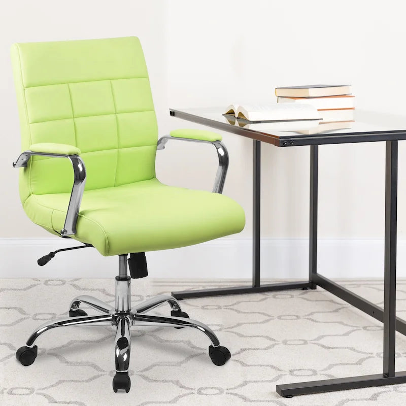 Mid-Back Quilted Vinyl Executive Swivel Office Chair