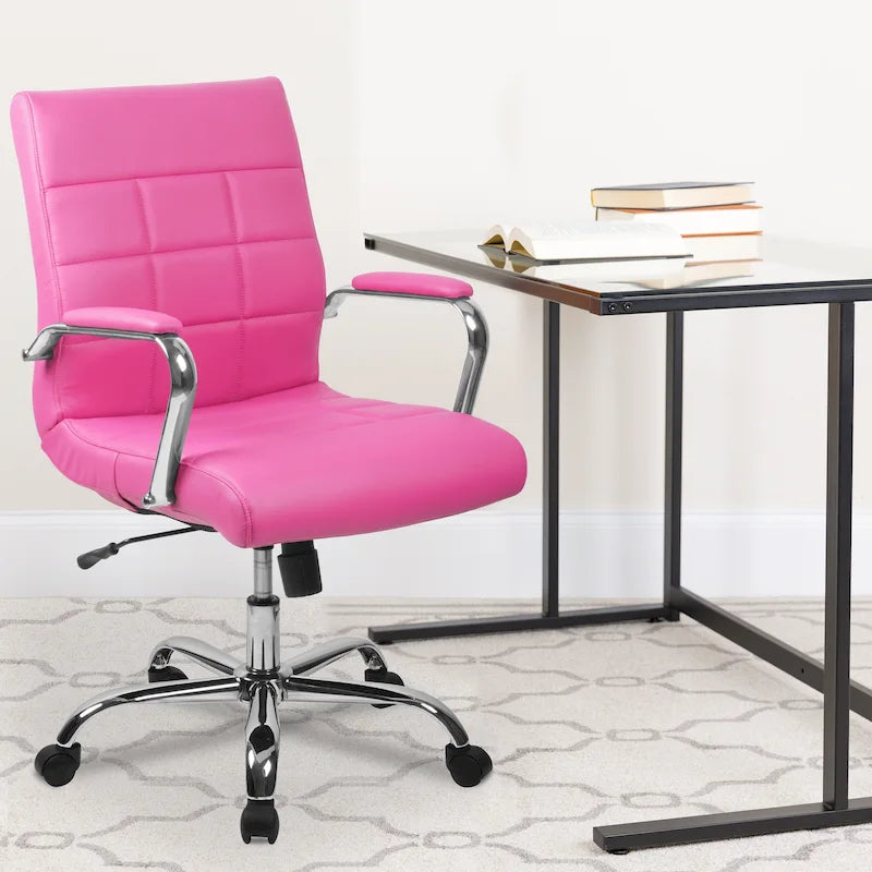 Mid-Back Quilted Vinyl Executive Swivel Office Chair