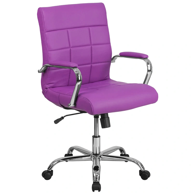 Mid-Back Quilted Vinyl Executive Swivel Office Chair