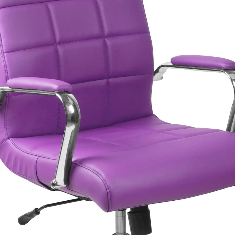 Mid-Back Quilted Vinyl Executive Swivel Office Chair