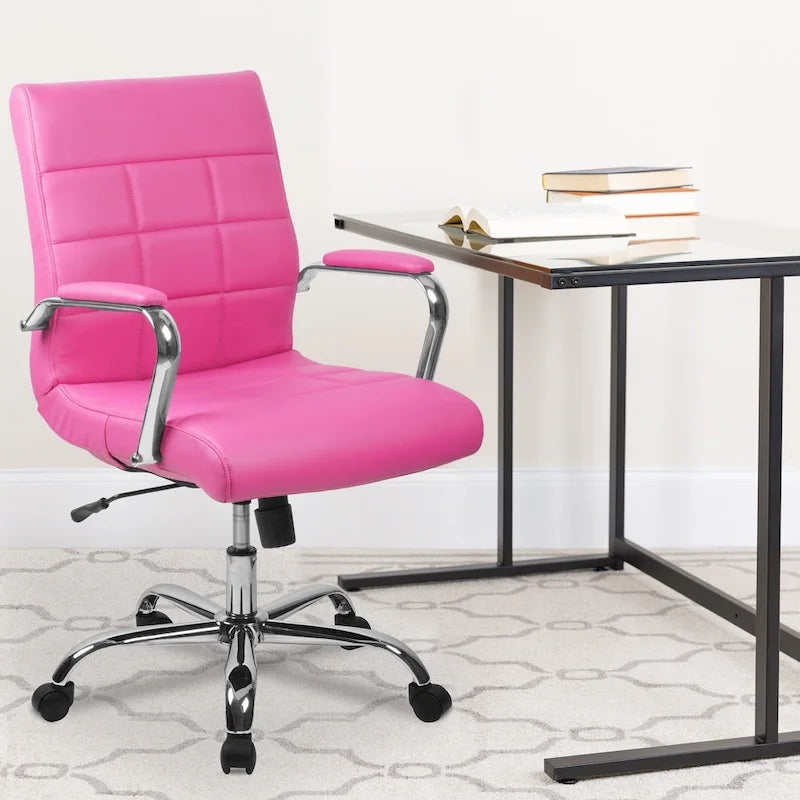 Mid-Back Quilted Vinyl Executive Swivel Office Chair