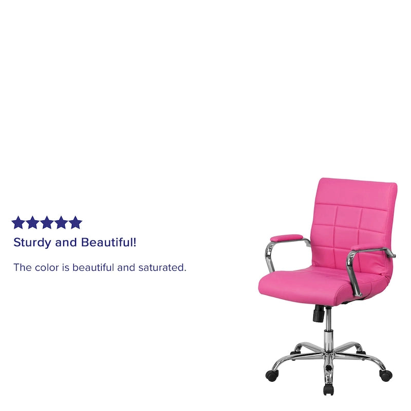 Mid-Back Quilted Vinyl Executive Swivel Office Chair