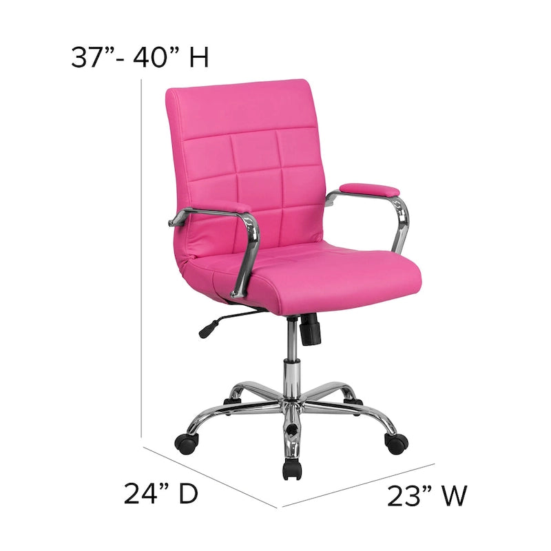 Mid-Back Quilted Vinyl Executive Swivel Office Chair