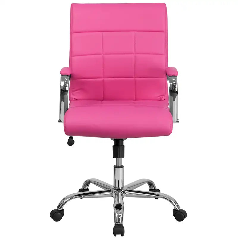 Mid-Back Quilted Vinyl Executive Swivel Office Chair