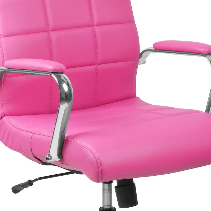 Mid-Back Quilted Vinyl Executive Swivel Office Chair
