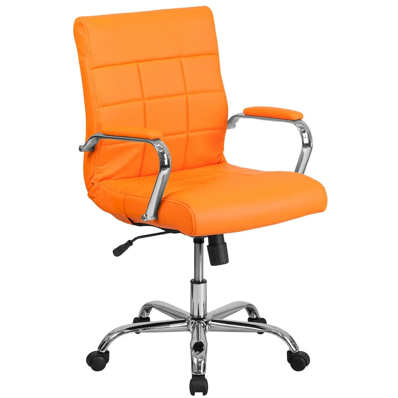 Mid-Back Quilted Vinyl Executive Swivel Office Chair