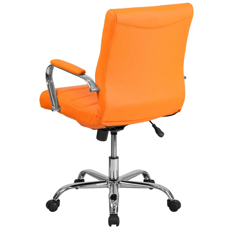 Mid-Back Quilted Vinyl Executive Swivel Office Chair