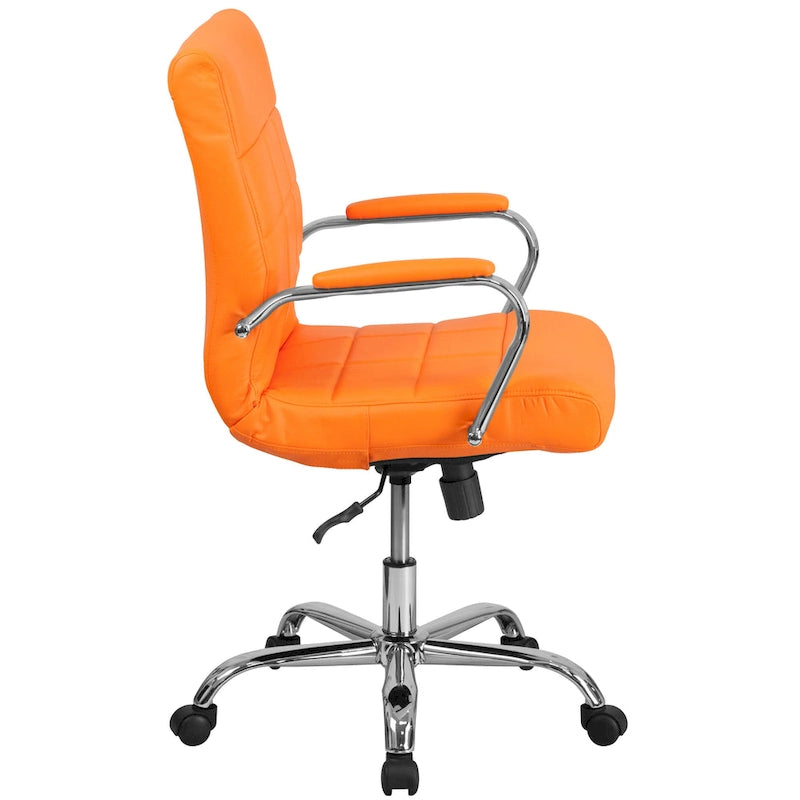 Mid-Back Quilted Vinyl Executive Swivel Office Chair