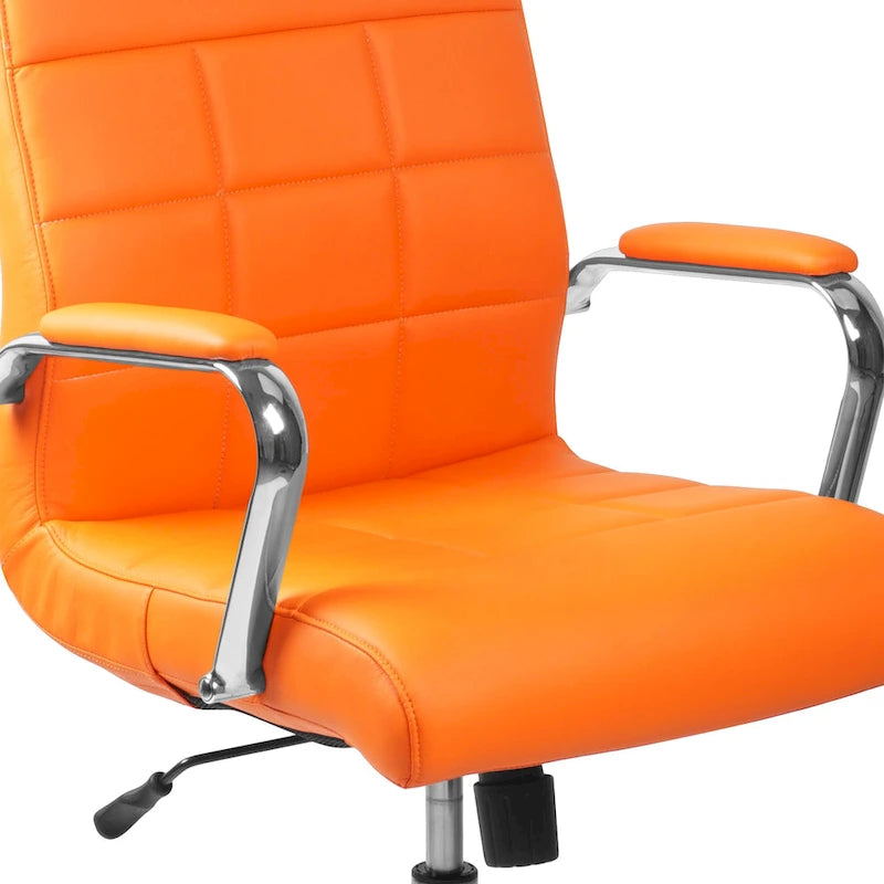 Mid-Back Quilted Vinyl Executive Swivel Office Chair