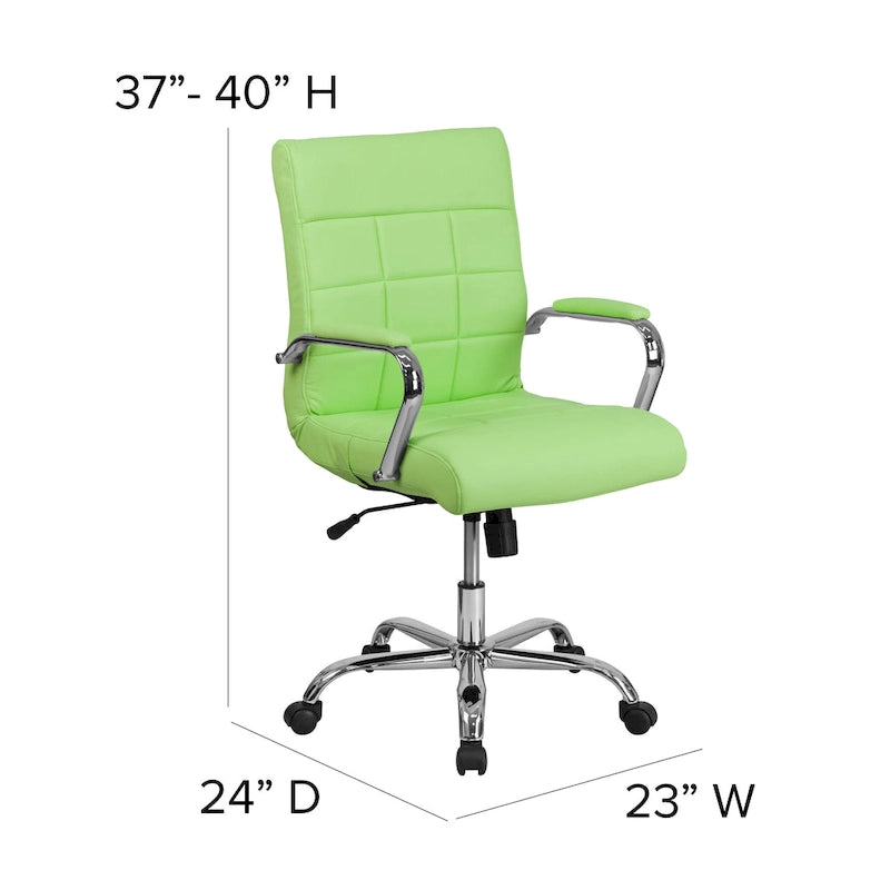 Mid-Back Quilted Vinyl Executive Swivel Office Chair