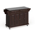 Full-Size Granite Top Kitchen Cart - 18Dx51.5Wx36H