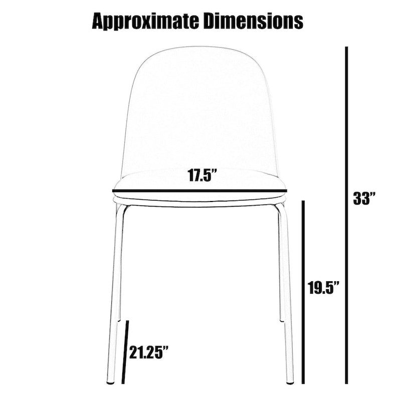 Set of 2 Retro Molded Shell Dining Chairs with Chrome Legs