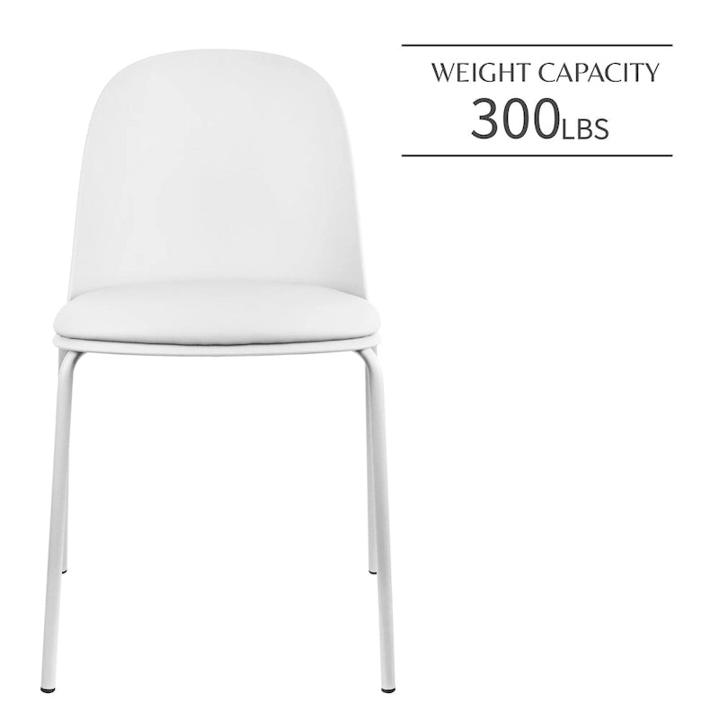 Set of 2 Retro Molded Shell Dining Chairs with Chrome Legs