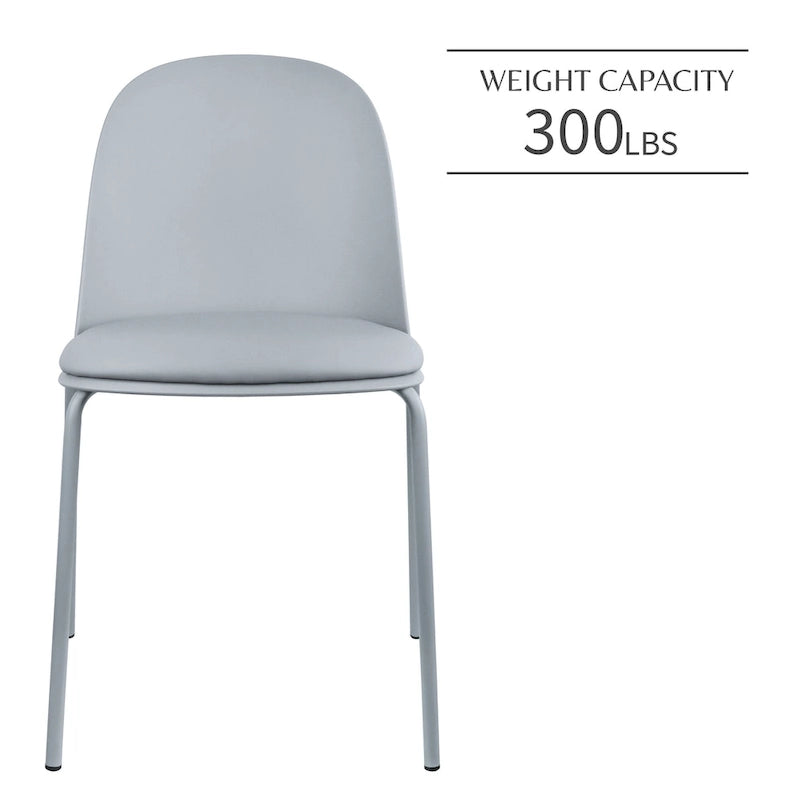 Set of 2 Retro Molded Shell Dining Chairs with Chrome Legs