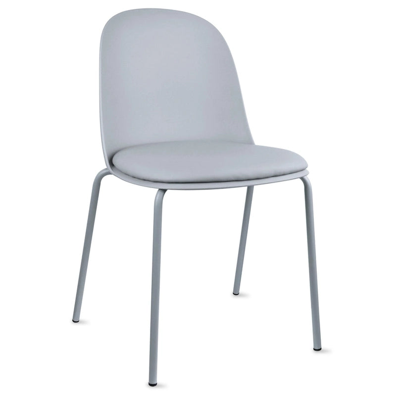 Set of 2 Retro Molded Shell Dining Chairs with Chrome Legs