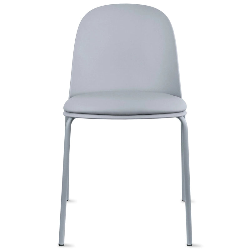 Set of 2 Retro Molded Shell Dining Chairs with Chrome Legs