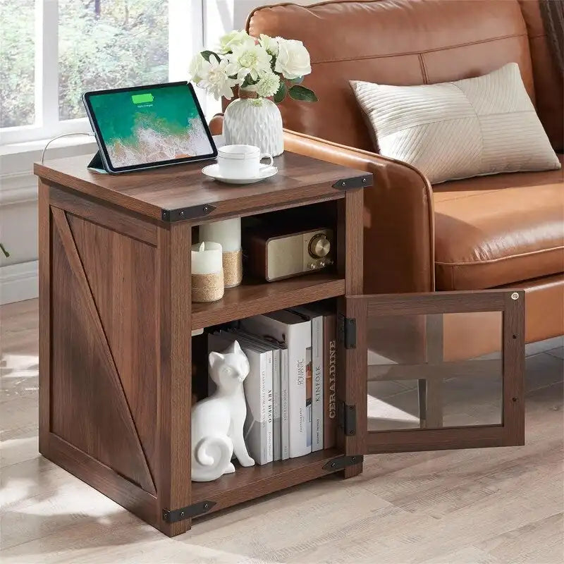 Beistelltisch mit Ladestation - 18D x 18W x 24H
