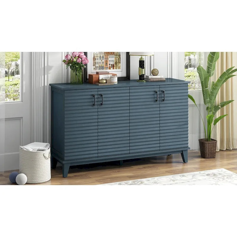 4-Door Retro Sideboard with Adjustable Shelves