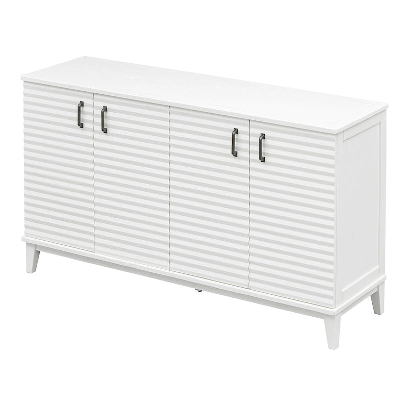 4-Door Retro Sideboard with Adjustable Shelves
