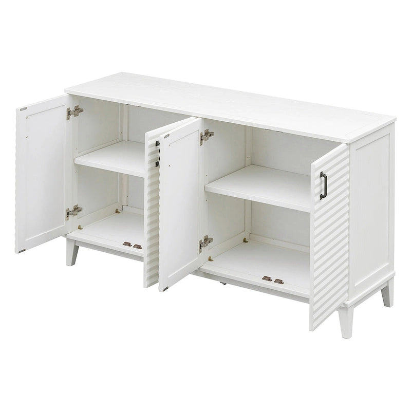 4-Door Retro Sideboard with Adjustable Shelves