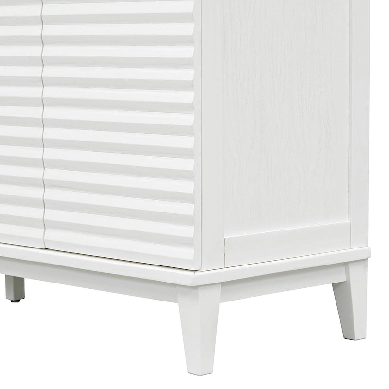 4-Door Retro Sideboard with Adjustable Shelves