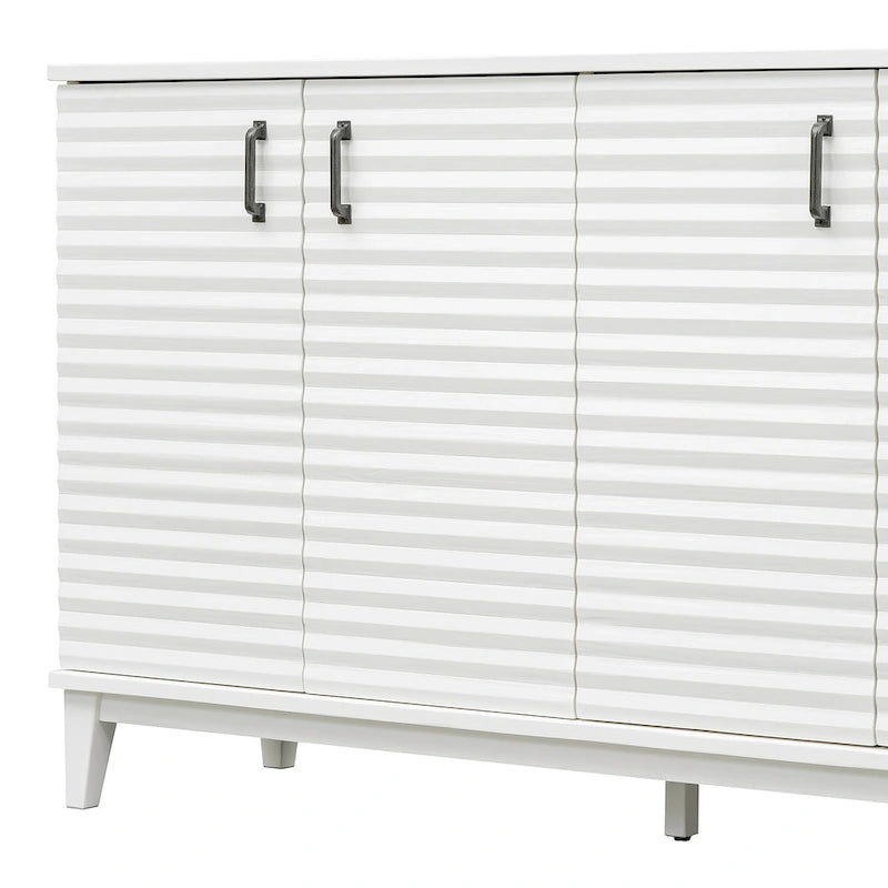 4-Door Retro Sideboard with Adjustable Shelves