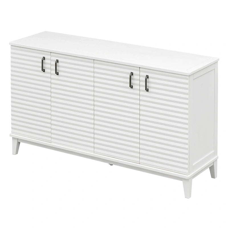 4-Door Retro Sideboard with Adjustable Shelves