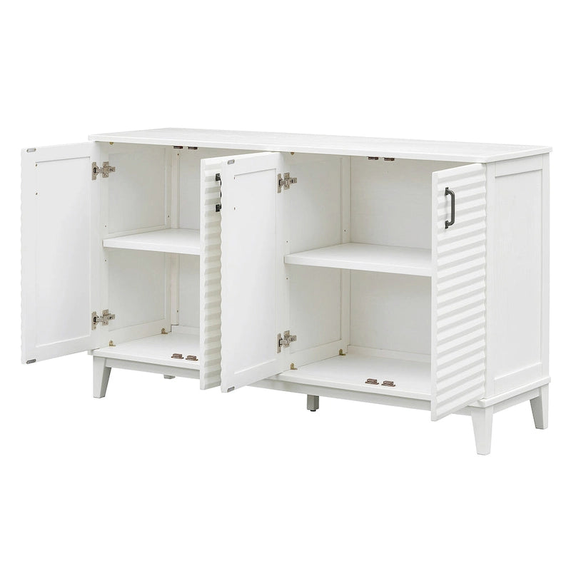 4-Door Retro Sideboard with Adjustable Shelves