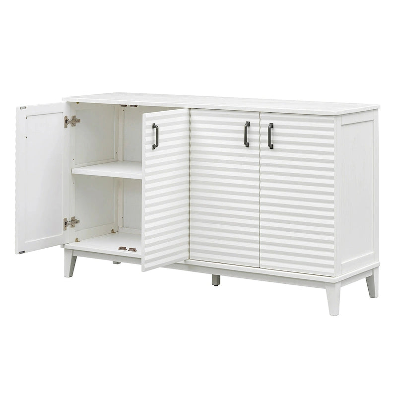4-Door Retro Sideboard with Adjustable Shelves