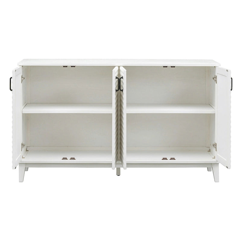 4-Door Retro Sideboard with Adjustable Shelves